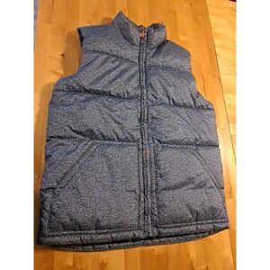 Old Navy YOUTH Puffer Vest Dark Sea Blue w/Orange Zipper Size Extra Large 14 16